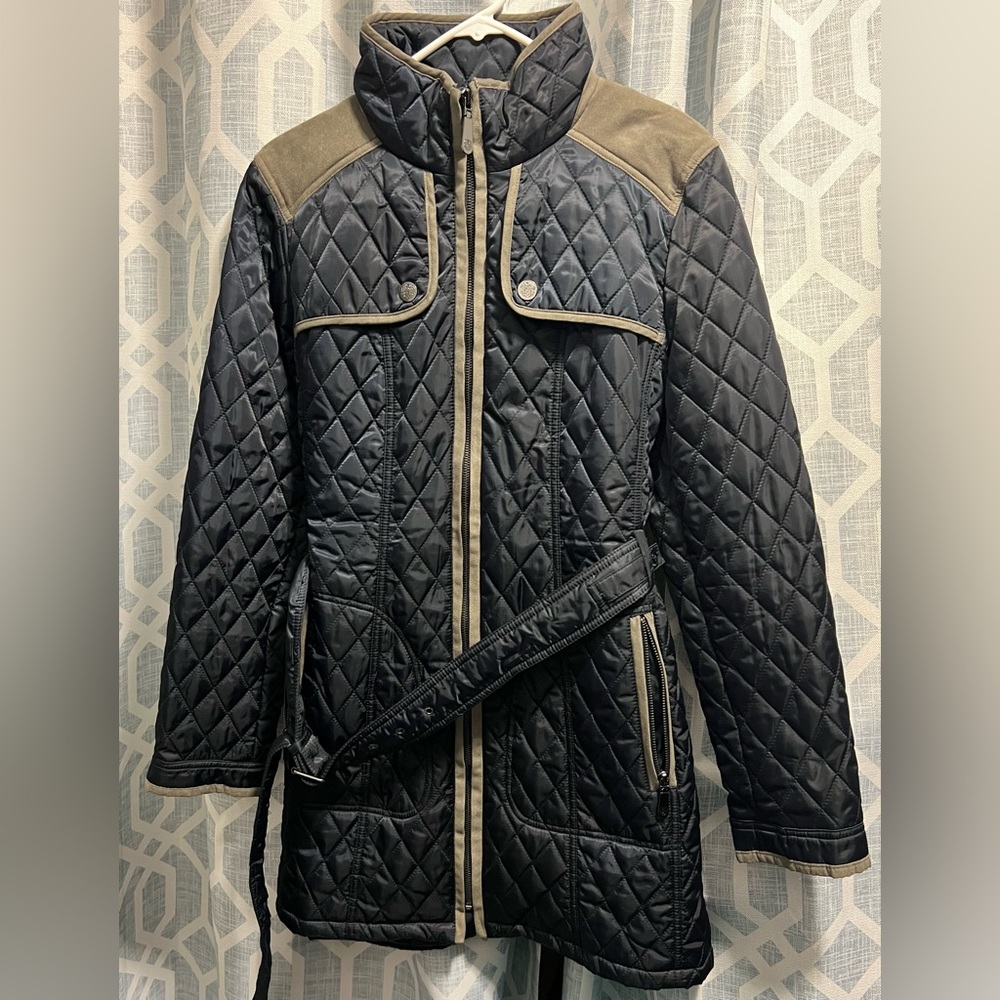 Vince Camuto Zip Up Quilted Pattern Jacket